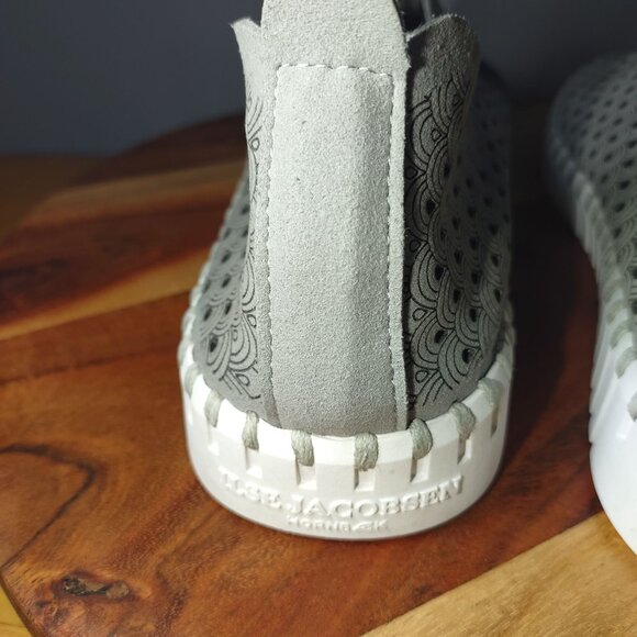 Ilse Jacobsen Tulip 3271 Womens Slip-On Shoes Gray Laser-Cut Design Lightweight - Picture 7 of 7